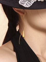 Water Drop Tassel Earrings