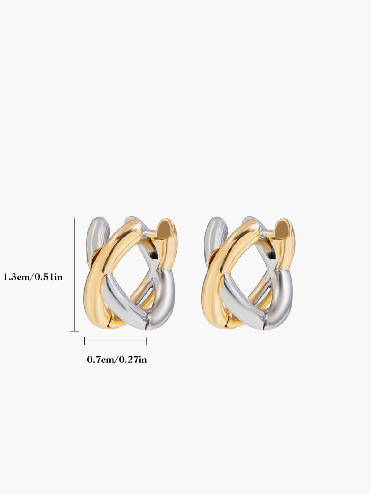 Two-Tone Criss Cross Ear Cuff