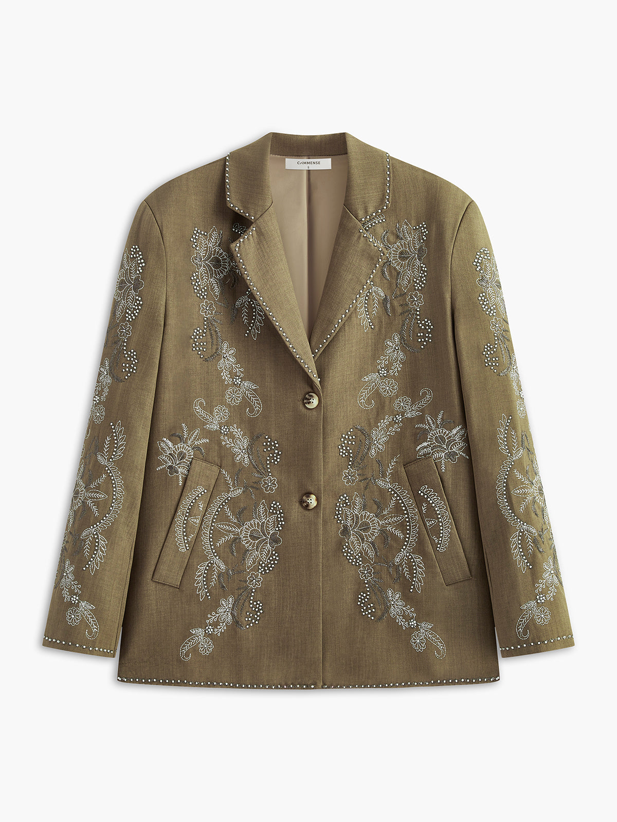 Boheme Embroidery Button Blazer