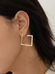 Minimalist Square Drop Earrings