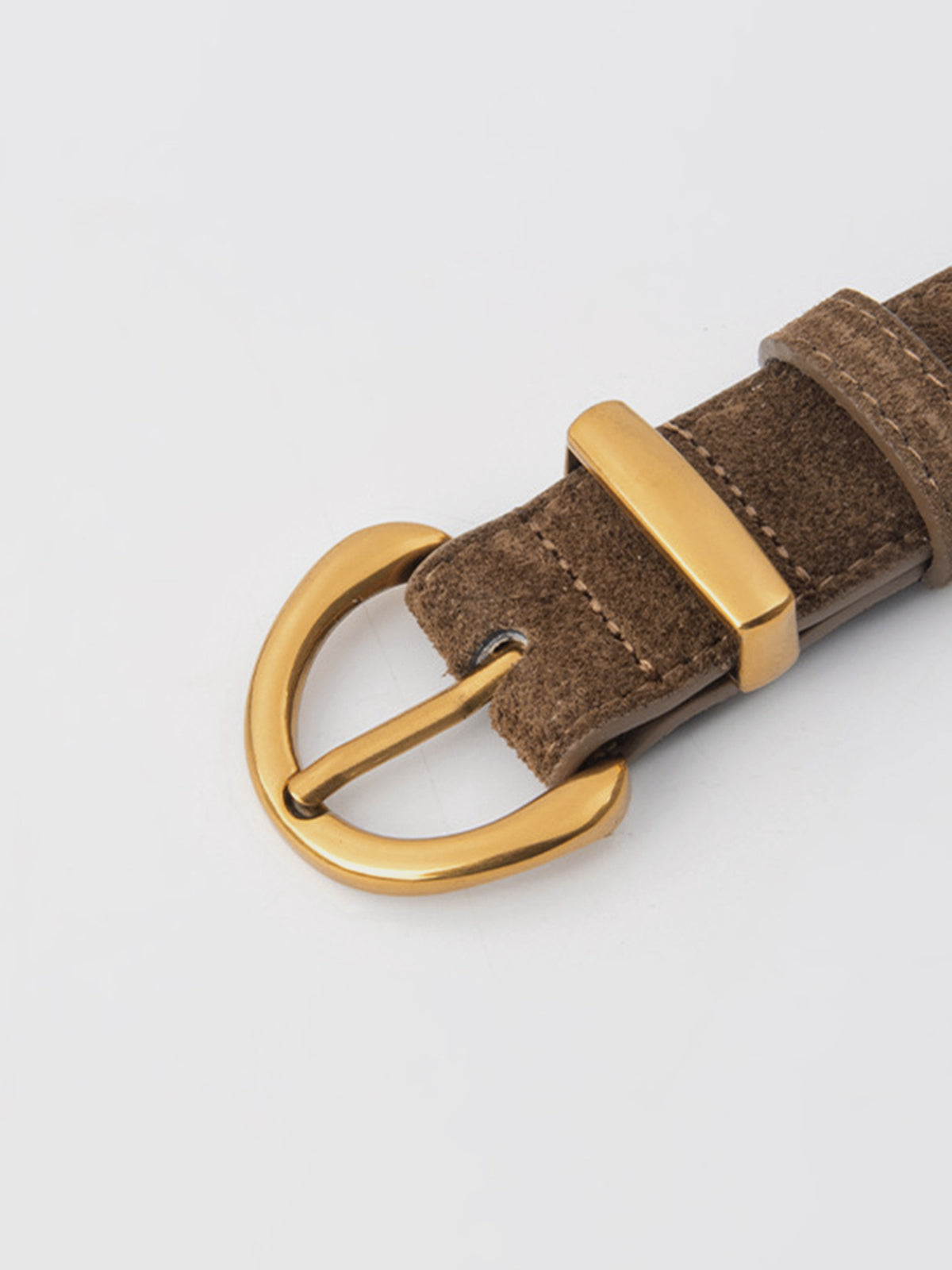 Soft-Buckle Leather Belt