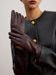 Fleece Lined Goatskin Gloves