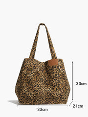 Leopard Printed Large Capacity Hobo Bag