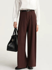 Versatile Pleated Wide-Leg Pants