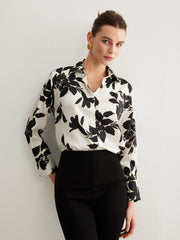 Leisure Printed Lapel Thin Shirt