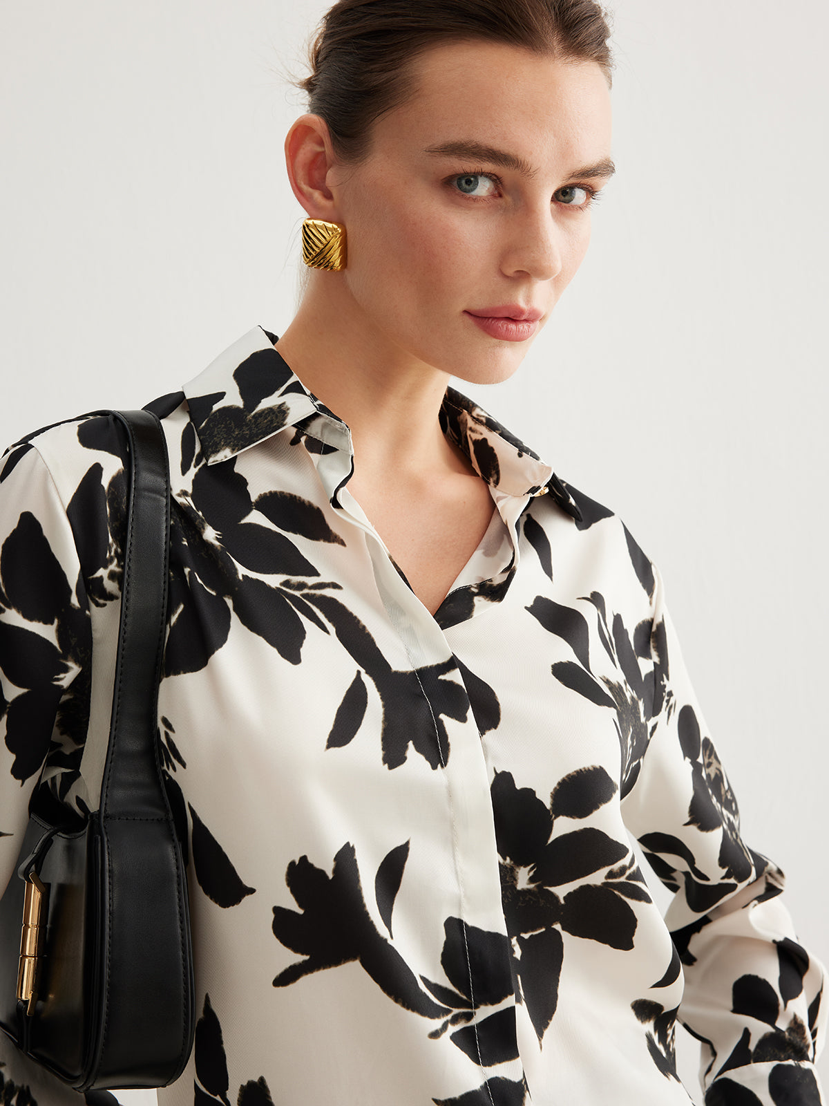 Leisure Printed Lapel Thin Shirt