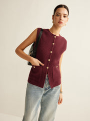 Button Down Cozy Sweater Vest