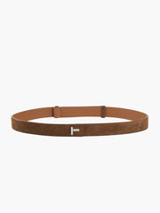 Minimalist Plain Slim Leather Belt