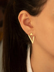 Detachable Triangle Earrings