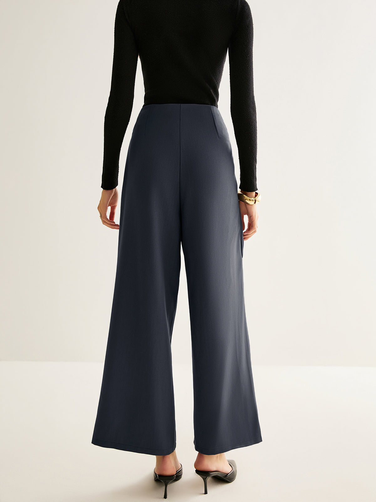 Asymmetrical Wide-Leg Pants