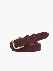 Suede Buckle Slim Belt