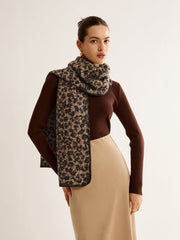 Leopard Printed Minky Scarf