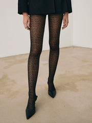 Leopard Pattern Sheer Tights