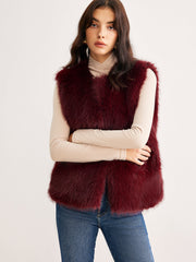 Minimalist Faux Fur Vest