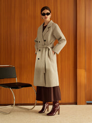 Elegant Belted Long Winter Coat