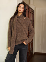Minimalist Wool-Blend Scarf Sweater