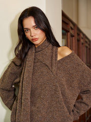 Minimalist Wool-Blend Scarf Sweater