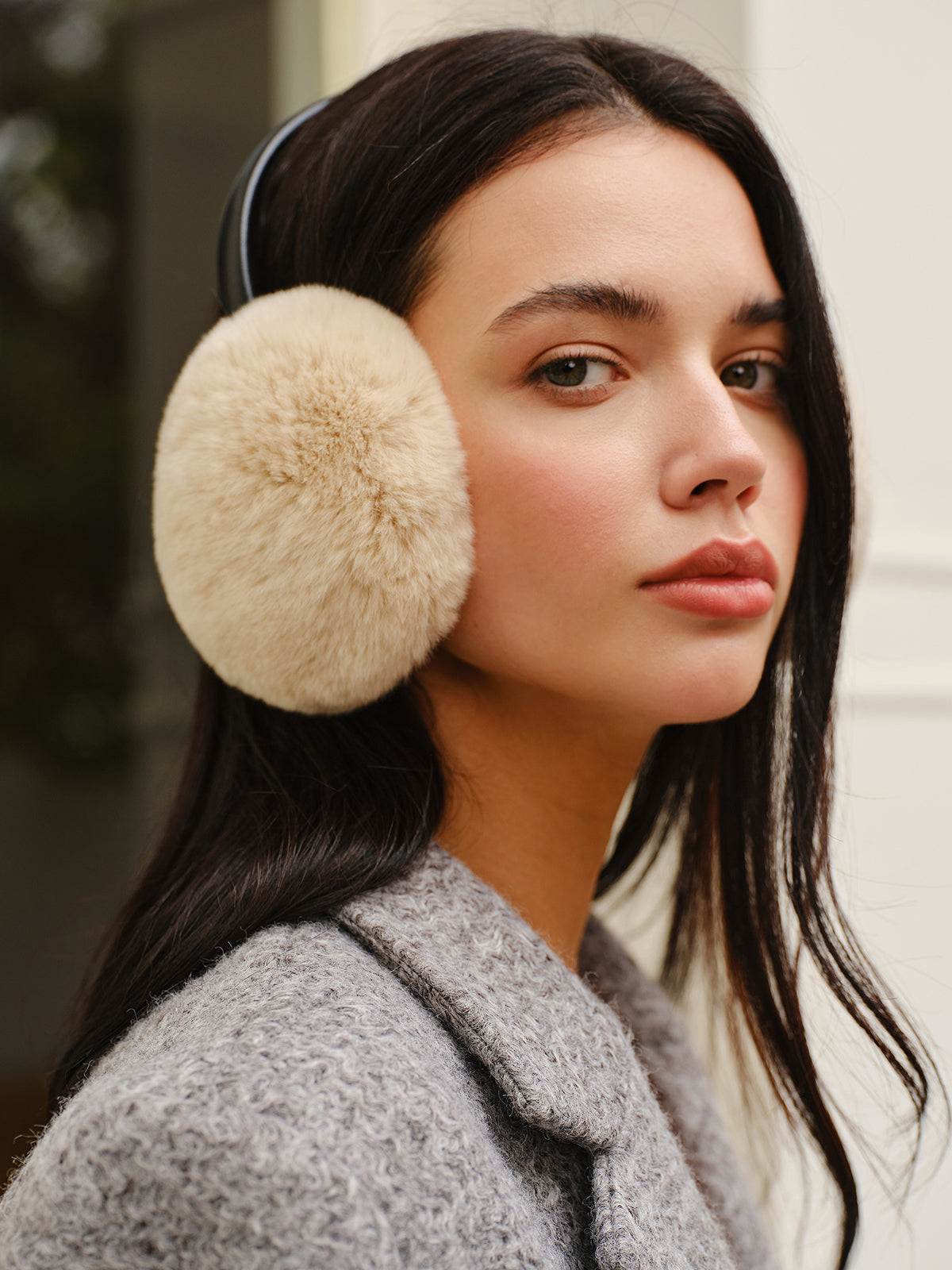 Retractable Rabbit Fur Earmuffs