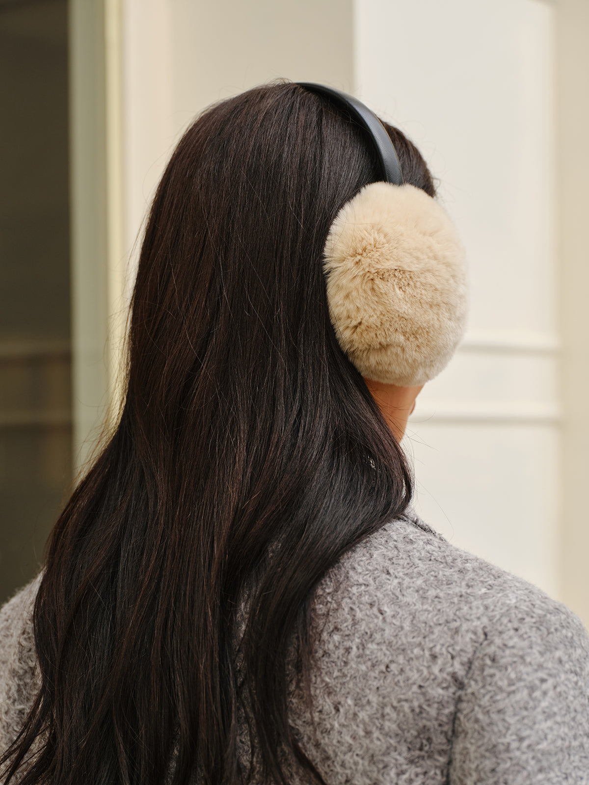 Retractable Rabbit Fur Earmuffs