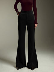 High-Waist Jersey Bootcut Pants