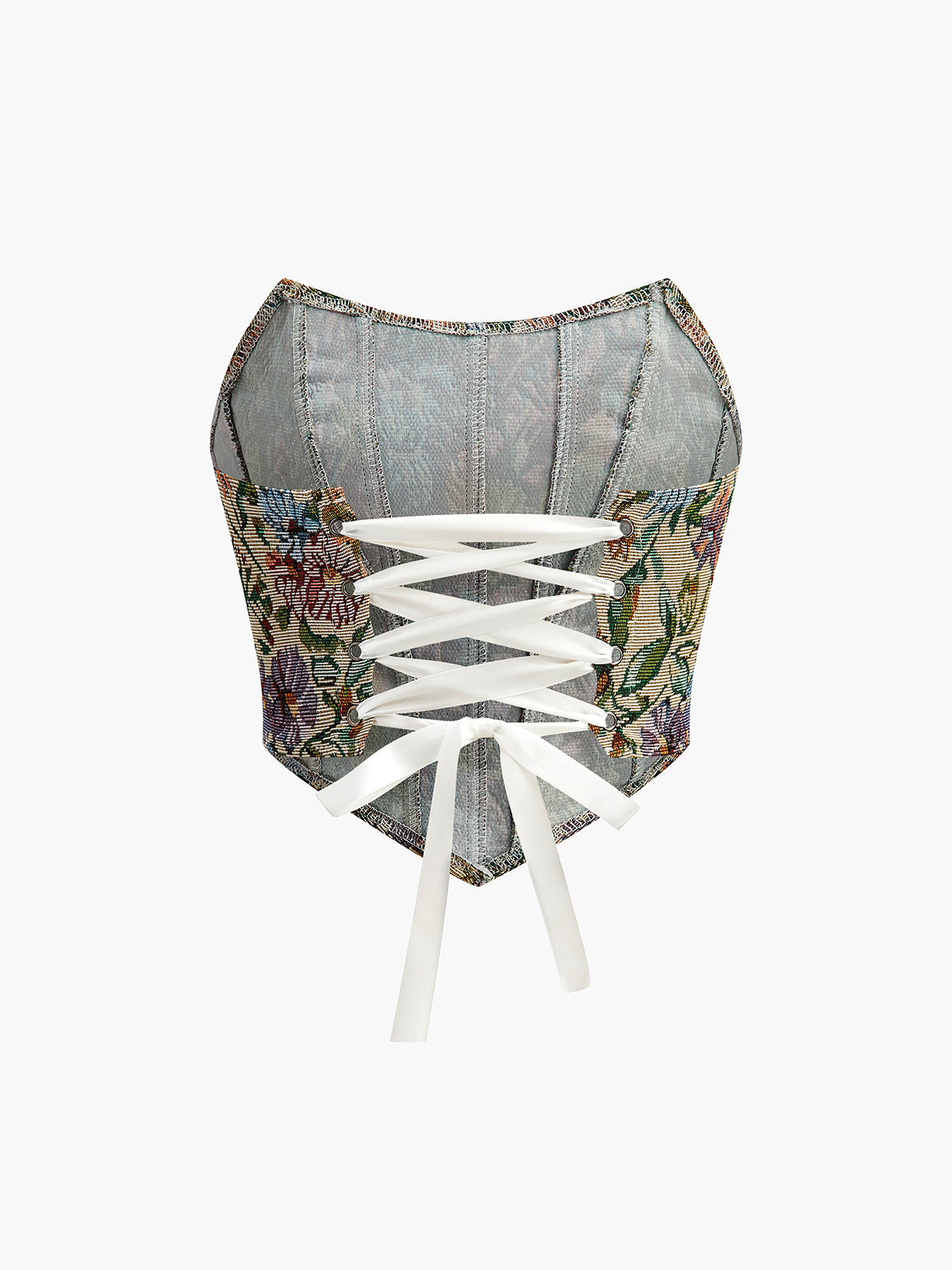 Drawstring Floral Corset