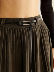 Belted Sweater Mini Skirt