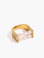 U-Shape Pearl Tunnel Ring