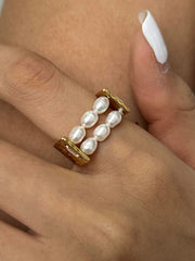 U-Shape Pearl Tunnel Ring