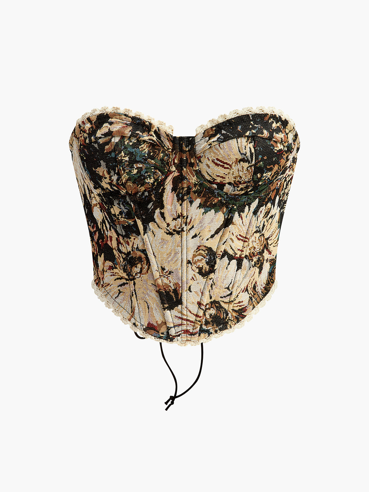 Floral Drawstring Corset