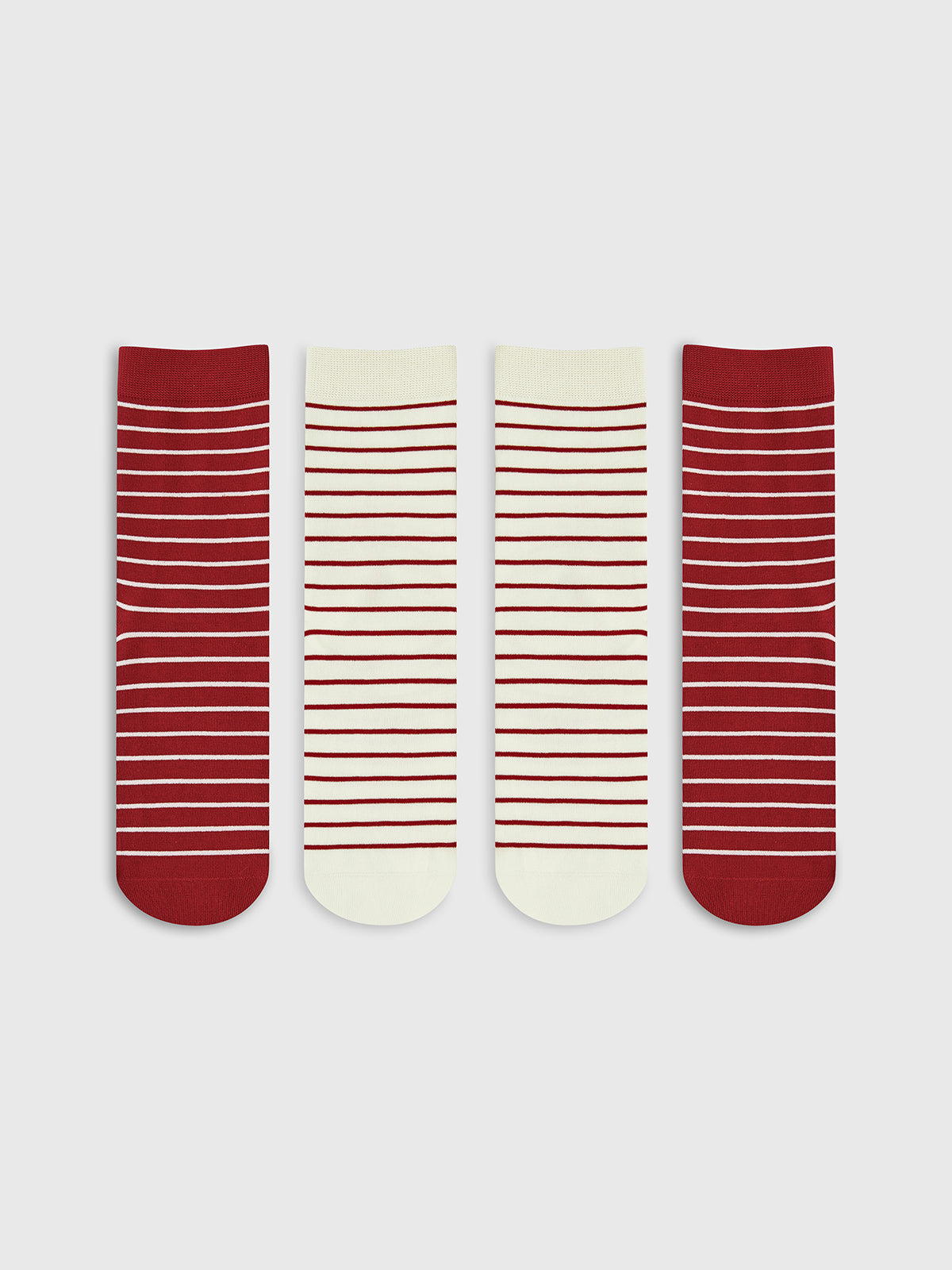 Contrast Striped Stacking Socks