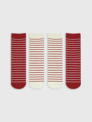 Contrast Striped Stacking Socks