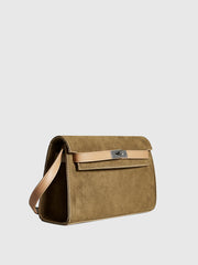 Belted-Decor Flap Shoulder Bag