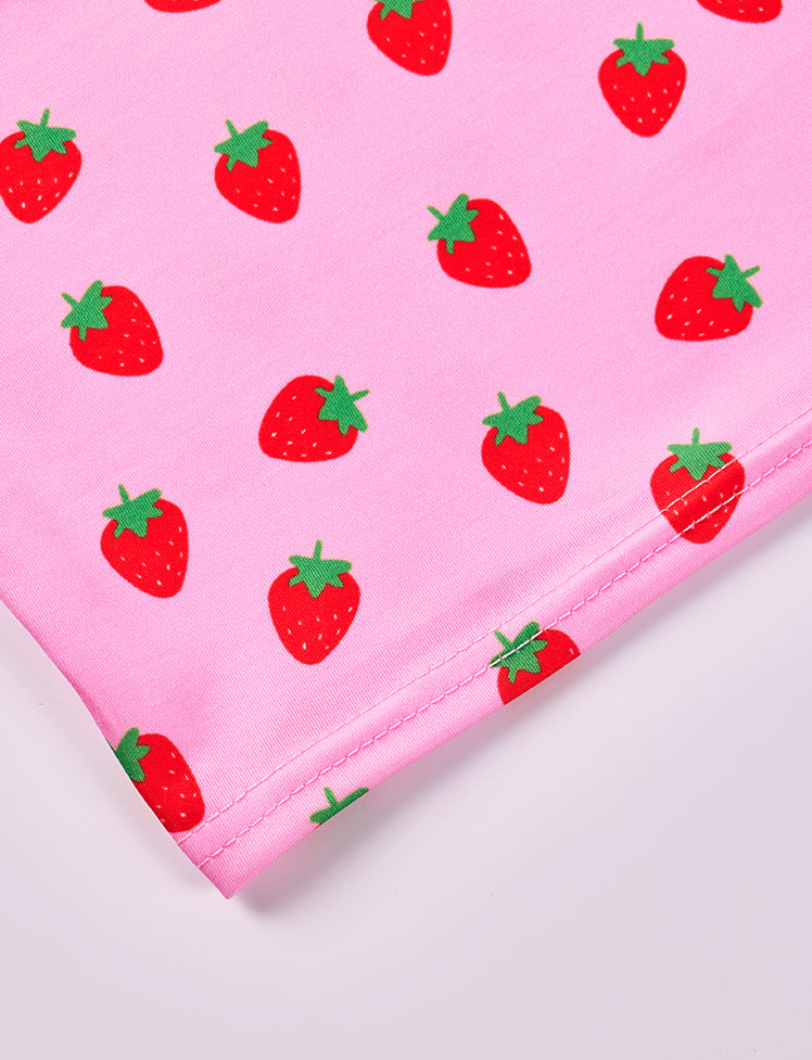 Y2K Strawberry Print Cami Top