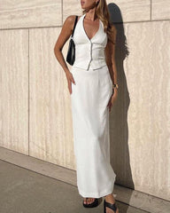 Halter Vest and Skirt Set