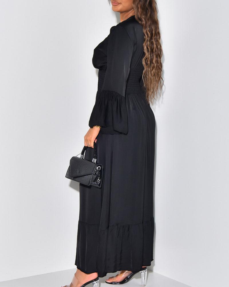 Waist Long Sleeve Dress