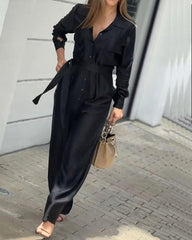 Casual Solid Color Jumpsuit