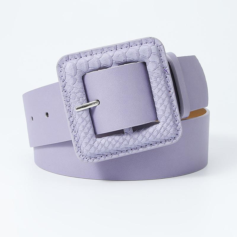 Vintage snakeskin buckle women's belt