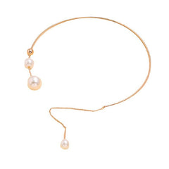 women's exaggerated fashion pearl necklace