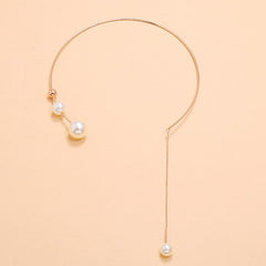 women's exaggerated fashion pearl necklace