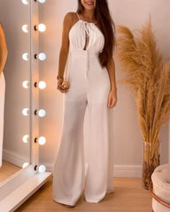 Waist Cutout Sexy Suspender Jumpsuit