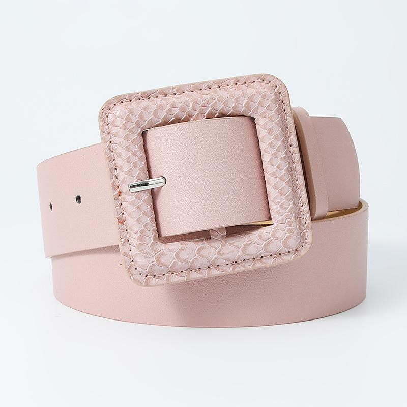 Vintage snakeskin buckle women's belt