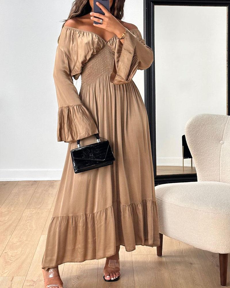 Waist Long Sleeve Dress