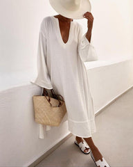 Leisure vacation home loose and comfortable long dress